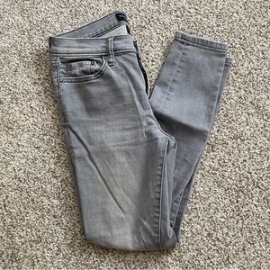 Banana republic size 2 26 stone wash grey skinny jeans low/mid rise